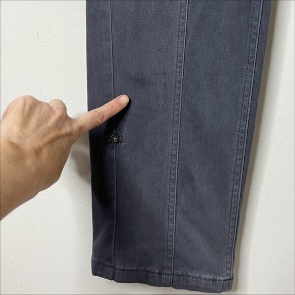 Motto Women's Utility Pants 10 Gray Blue Roll Cuff Soft Sateen Stretch Straight - Picture 12 of 12